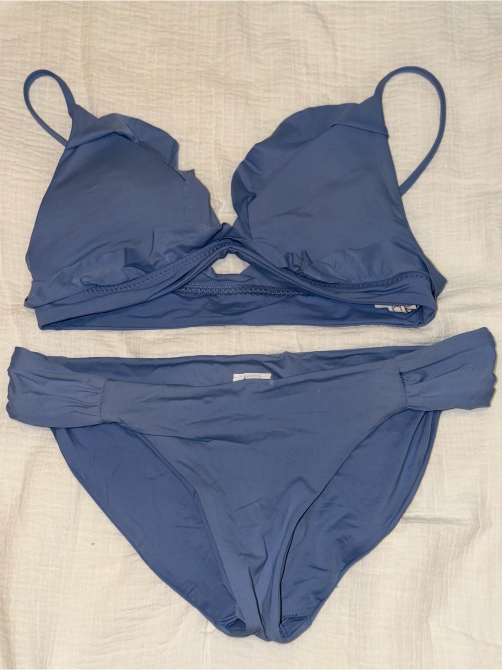 BECCA Periwinkle Blue Triangle Bikini Set
